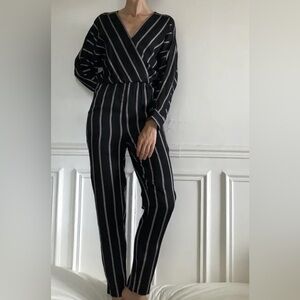 Maje romper Pandora Striped Jumpsuit size 3 elastic waist